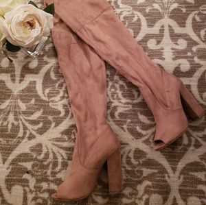Steve Madden Thigh High Open Toe Boots